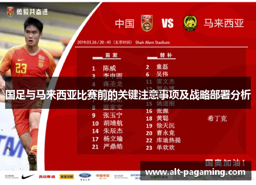 国足与马来西亚比赛前的关键注意事项及战略部署分析