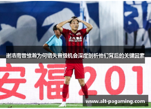 谢浩南曾维瀚为何错失晋级机会深度剖析他们背后的关键因素