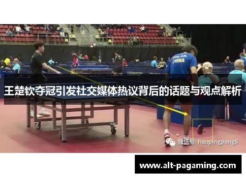 王楚钦夺冠引发社交媒体热议背后的话题与观点解析